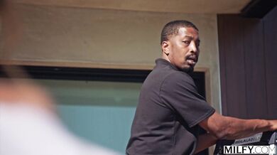 Melissa Stratton handles two giant black members at once during a high energy session