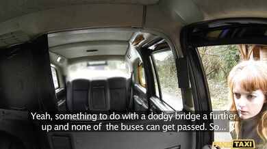 Horny redhead begs for a deep anal pounding to settle her taxi fare