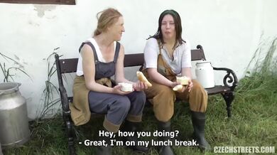 Horny Czech gypsy Aleya Sun getting her tight pussy fucked raw outdoors