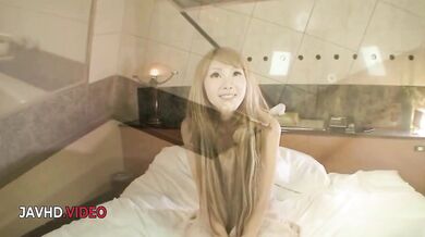 Saki Oshiro gets her hairy pussy fucked raw in bathroom POV