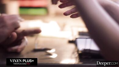 Watch Anna taking every inch of big cock in her shaved snatch