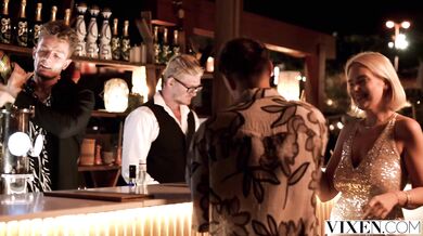 Dolly Orchid ditches her loser date for a hard bartender pounding