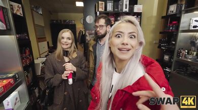 Veronica Leal enjoys a hot wife swap and sucks a big cock in POV