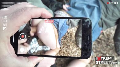 Horny girl lets them put a phone inside her wet pussy for a crazy view