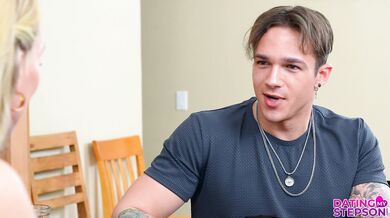 Hot blonde MILF Pristine Edge seduces her stepson for a hardcore pussy fuck